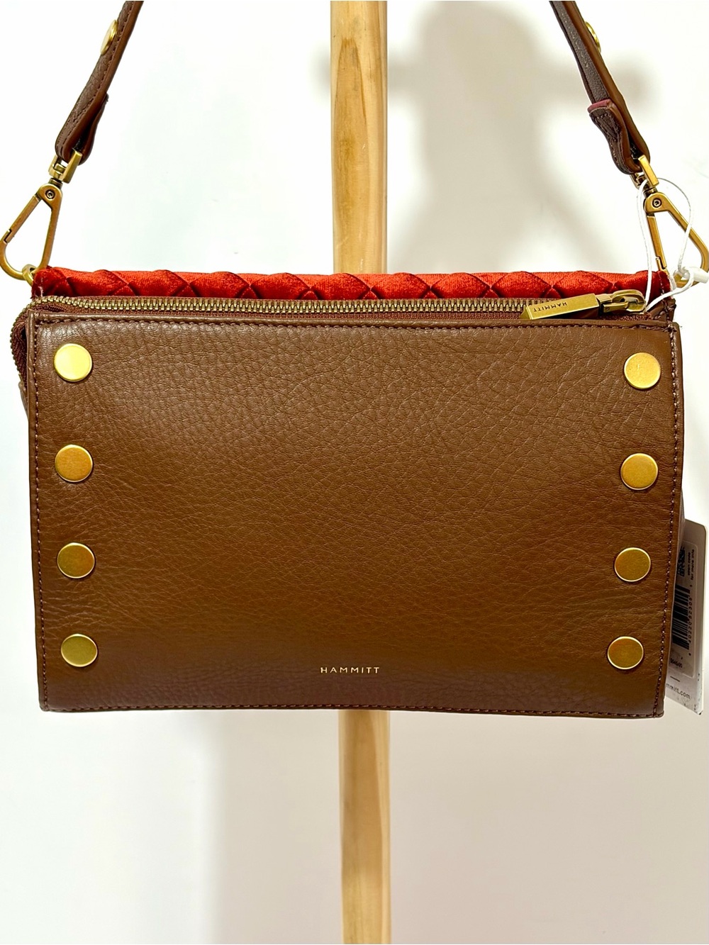 Hammitt Montana Small Clutch In Monarch Velvet With Antique Gold Hardware NWT - Picture 6 of 16
